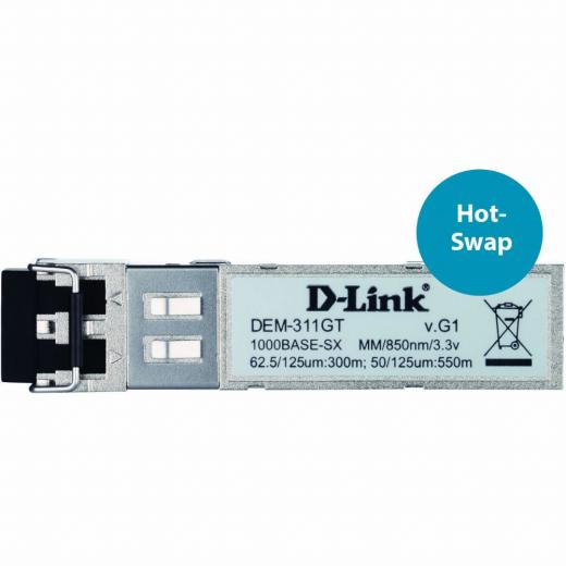 Z GBIC DEM-311GT-C 1000Base-SX SFP, MMF, 850nm, 550m, D-Link Transceiver kompatibel