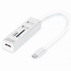 KAB USB C > Multi Adapter (3x USB 2.0; Micro SD; SD) Digitus