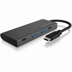 HUB 4Port ICY BOX 2x USB3.1 2xUSB-C passiv Black