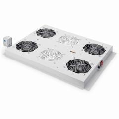 NWSZ Dachlüftereinheit Digitus für Unique Serverschränke 4 Lüfter, Schalter, Thermostat, 552 m³ zirk./h, Farbe Grau (RAL 7035)