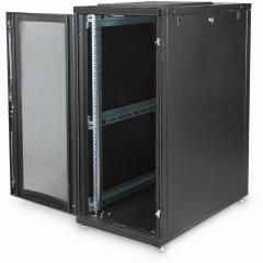 Serverschrank 19 26HE Digitus 1260x600x1000 mm, Farbe black (RAL 9005), perforierte Tür