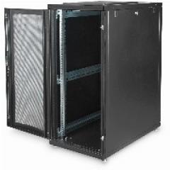 Serverschrank 19 26HE Digitus 1260x600x1000 mm, Farbe black (RAL 9005), perforierte Tür