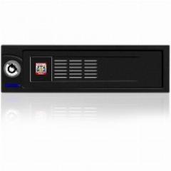 Wechselrahmen, 1xSATA / SAS 3,5 zu 1xSATA Host, EasySwap trägerlos, Alu-4cm Lüfter ICY BOX