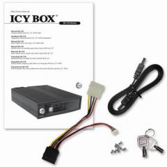 Wechselrahmen, 1xSATA / SAS 3,5 zu 1xSATA Host, EasySwap trägerlos, Alu-4cm Lüfter ICY BOX