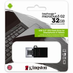 STICK 32GB microUSB 3.2 Kingston DataTraveler microDuo G2 Black