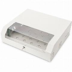 NWS Wandschrank 19 Slim Line 3HE rotierbar, 2HE fix, 145x500x475 mm, Farbe Grau (RAL 7035)