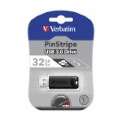 STICK 32GB USB 3.0 Verbatim StorenGo PinStripe Black