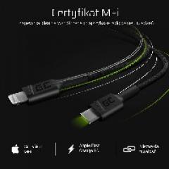KAB USB-C > Lightning (ST-ST) 1m Green Cell Black