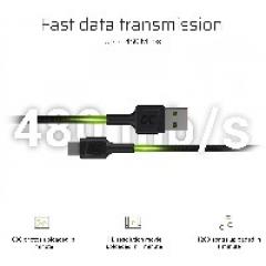 KAB USB > USB-C (ST - ST) 2m Green Cell Black