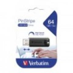 STICK 64GB USB 3.0 Verbatim StorenGo PinStripe Black