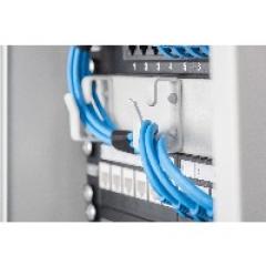 NWS Wandschrank 10 6HE 254mm Digitus Farbe Grau (RAL 7035) Glastür