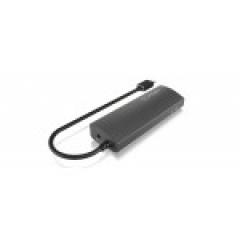 HUB 3Port ICY BOX 3xUSB3.0 Gigabit LAN Ethernet passiv Aluminium Black