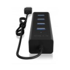 HUB 4Port ICY BOX passiv Aluminium Black