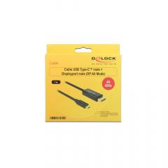 KAB USB-C > DisplayPort (ST-ST) 1m 4K 60Hz DeLOCK Black