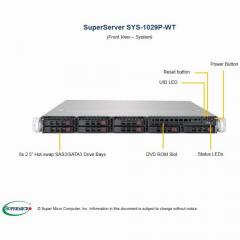 Barebone Server 1U Dual 3647 8 Hot-swap 2.5 600W Platinum SuperServer 1029P-WT