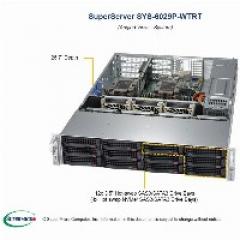 Barebone Server 2 U Dual 3647 12 Hot-swap 3.5 1200W Redundant Titanium SuperServer 6029P-WTRT