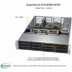 Barebone Server 2 U Dual 3647 12 Hot-swap 3.5 1200W Redundant Titanium SuperServer 6029P-WTRT