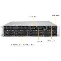 Barebone Server 2 U Single 3647 8 Hot-swap 3.5 500W Redundant Platinum SuperServer 5029P-WTR