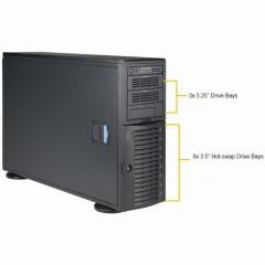 Barebone Server 4 U/Tower Dual 3647 8 Hot-swap 3.5 1200W Redundant Platinum SuperWorkstation 7049A-T