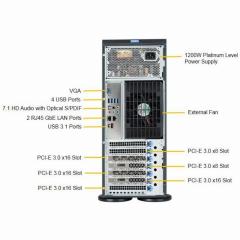 Barebone Server 4 U/Tower Dual 3647 8 Hot-swap 3.5 1200W Redundant Platinum SuperWorkstation 7049A-T