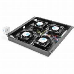 NWSZ Dachlüftereinheit Digitus für Unique Netzw. & Dyna. Basic 4 Lüfter, Schalter, Thermostat, 552 m³ zirk./h, Farbe black (RAL 9005)